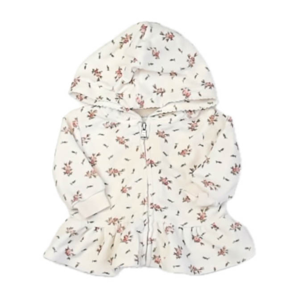 Ralph Lauren Girls Ivory Hoodie Hoodie size: 3 Months